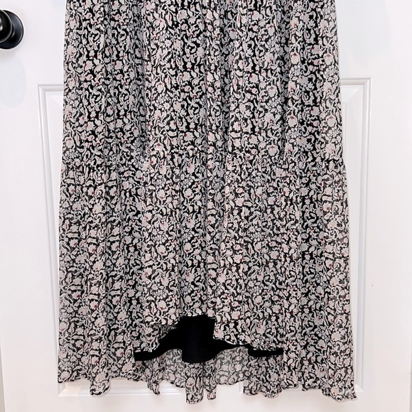 Joie Tobey Dress Boho Midi Floral Ruffle Size Large Black, White, Red NWOT - Picture 9 of 16
